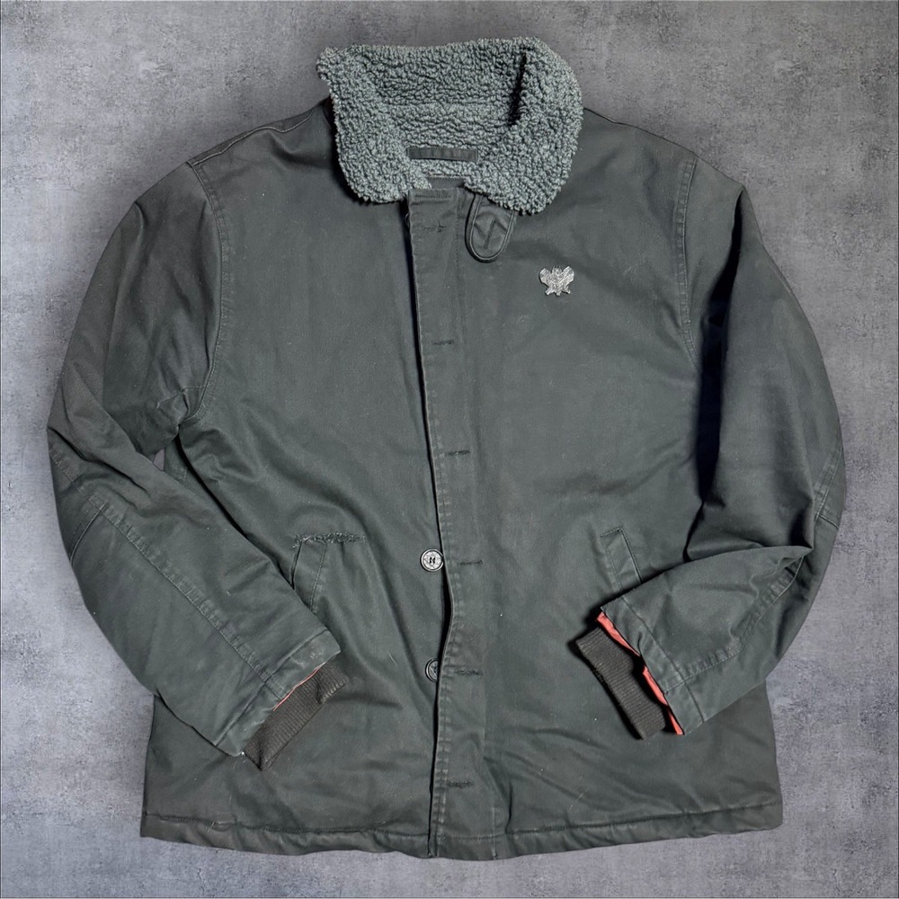 Diablo Jacket Unisex L Black Sherpa Blizzard Entertainment Button Down Blizzcon‎
